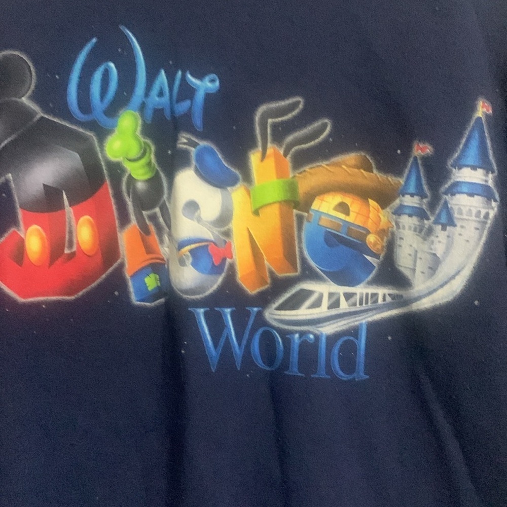Disneyland Resort Walt Disney World By Hanes Navy Woman’s M Sweater - Picture 4 of 7